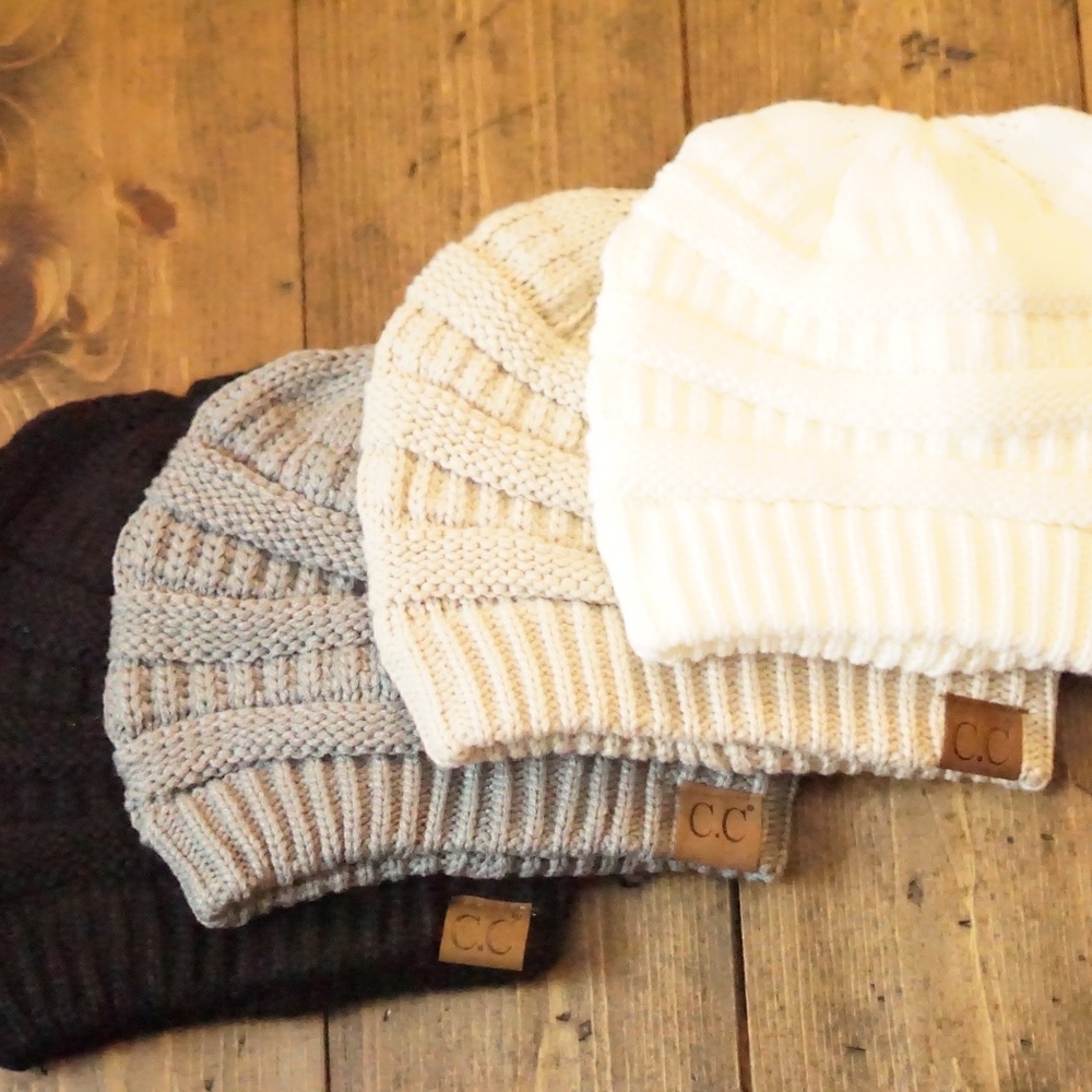 C.C. Beanie's | Beige, Black, Ivory, Natural Gray